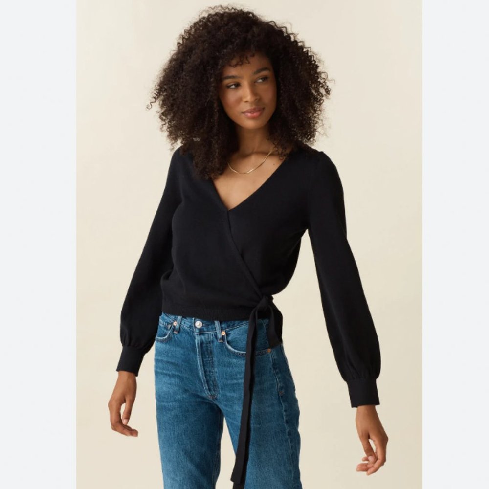 Vetta The Classic Wrap Sweater Black